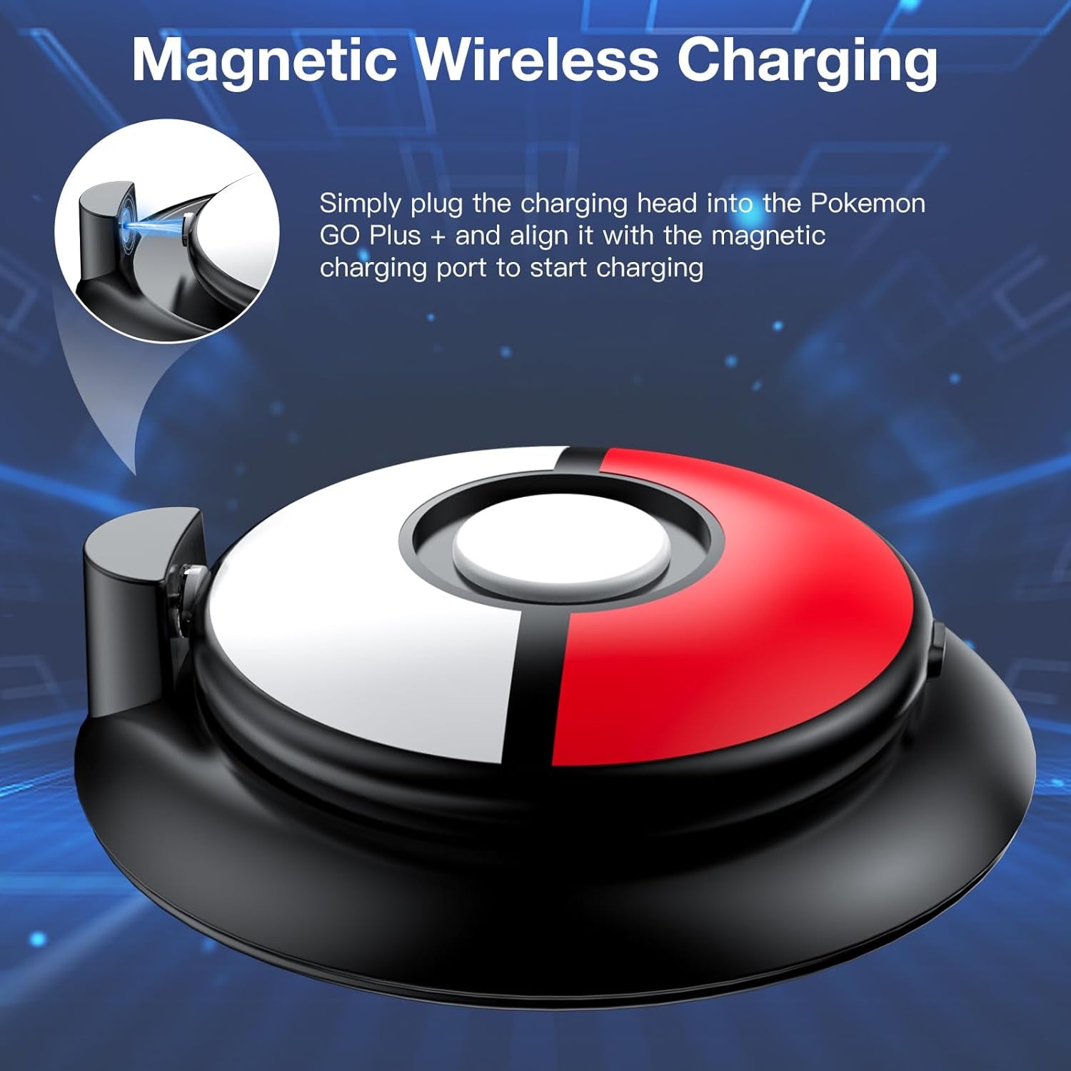 Charging Station for GO plus + 2023, RGB Charging Dock with Protective Case for GO plus +