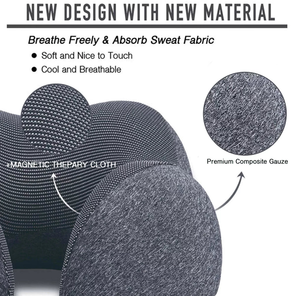 Neck Pillow, Memory Foam Travel Pillow for Airplane, Upgrade U Shaped Travel Neck Pillow with Perfect Support, 3D Contoured Eye Mask, Earplugs & Travel Bag