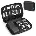 PAVILIA Soft Electronic Organizer Travel Case, Medium Cable Tech Storage Pouch Cord Bag, Charger Accessories Essentials