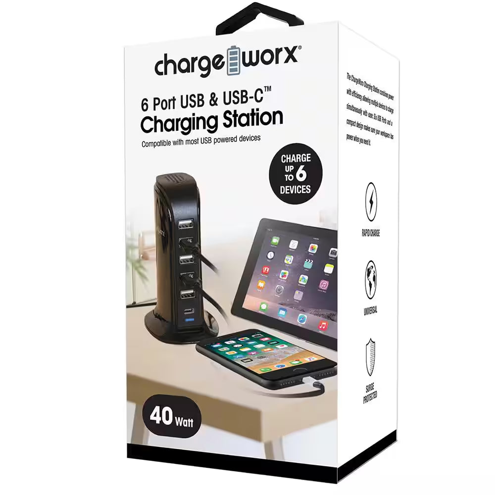 6 Port Desktop Charging Station