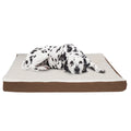 Orthopedic Sherpa-Top Memory Foam Pet Bed - 44" X 35", Brown