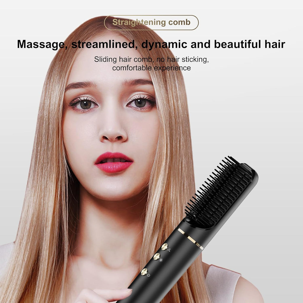 5 in 1 Hair Styler & Hair Dryer Brush, Upgrade Multi Blow Dryer Brush, Detachable Hot Air Brush Negative Ion Curling Brush Iron, Salon-Perfect Curls for All Hair Types