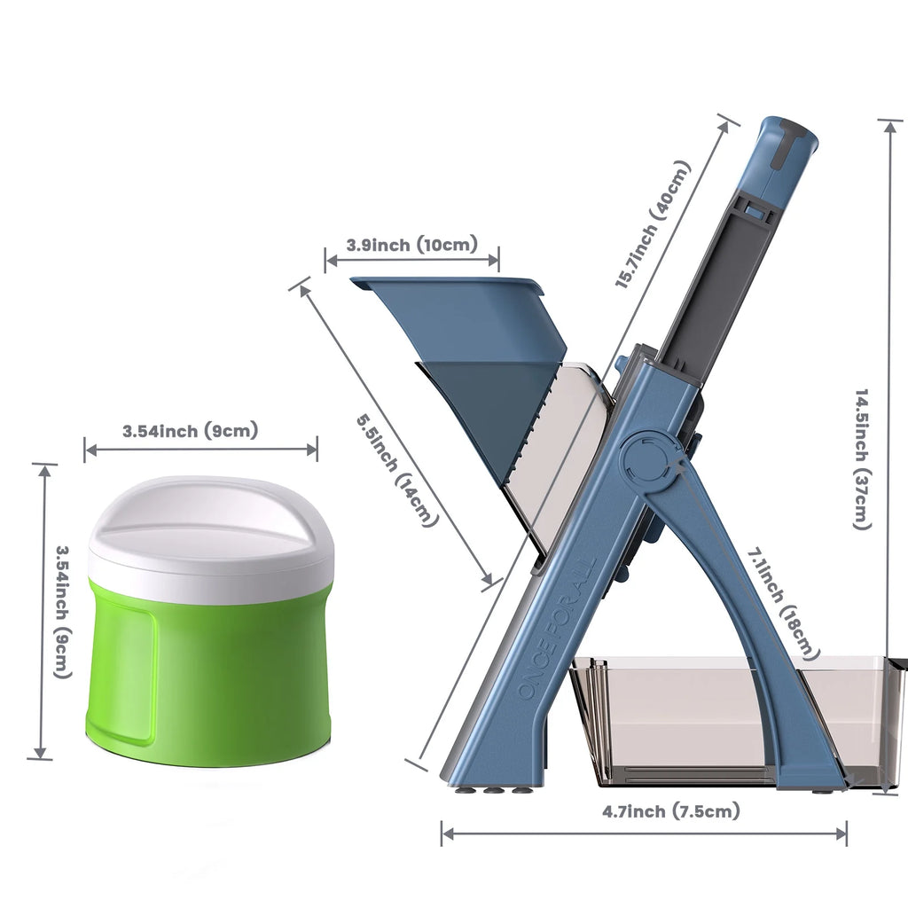 Vegetable Chopper & Zucchini Noodles Spiralizer, Food Slicer Shredder Dicer