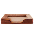 42"X32" Orthopedic Dog Bed, Memory Foam Puppy Sleeping Sofa, with Non-Slip Base, Washable Removable Cover, Improved Sleep for Pet, Brown