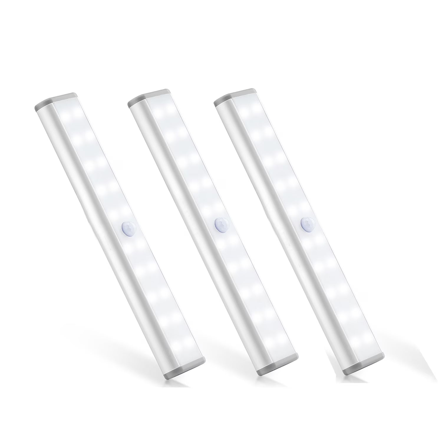 LED Motion Sensor Cabinet Light,Under Counter Closet Lighting, Wireless USB Rechargeable Kitchen Night Lights,Battery Operated Light,20 LED Light for Wardrobe,Closets,Cabinet,Cupboard,3 Pack