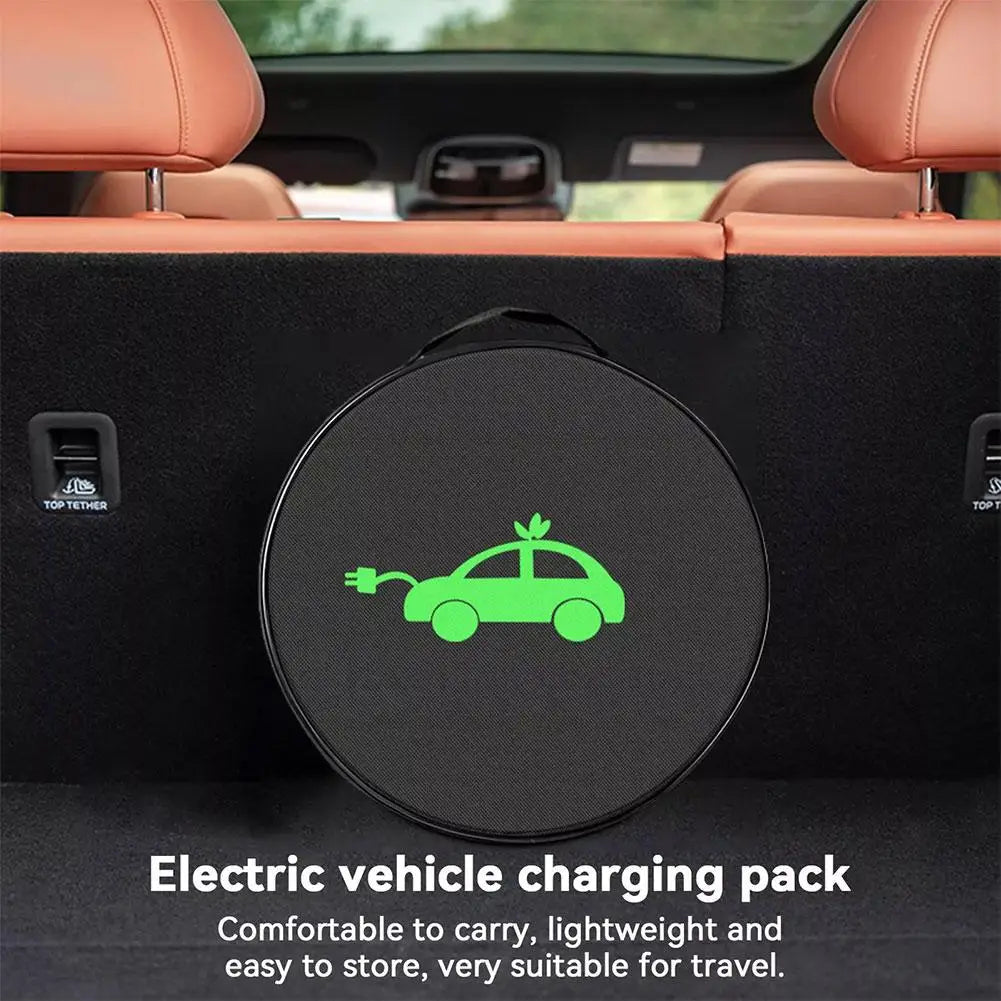 EV Charging Cable Storage Bag Electric Car Charger Box Charging Organizer Jumper Cable Bag Waterproof Fire Retardant Organizer