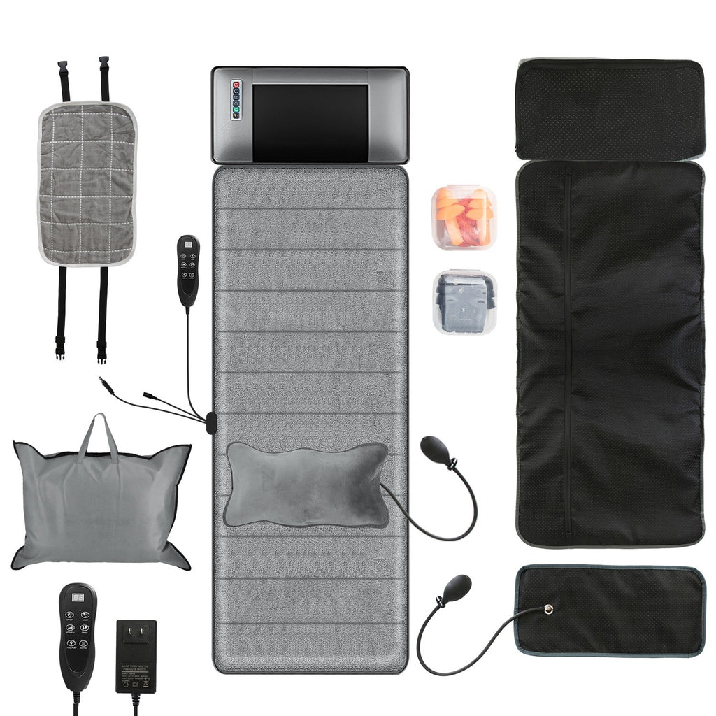 Full Body Electric Massage Mat W/Heat Vibration Massage Pad Cushion Back Massage
