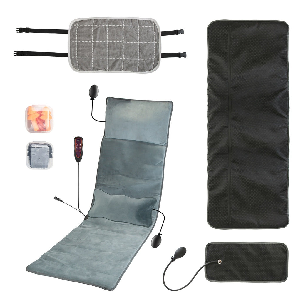 Full Body Electric Massage Mat W/Heat Vibration Massage Pad Cushion Back Massage