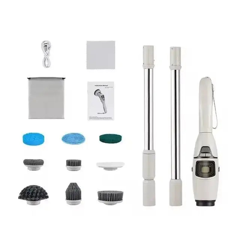 10-In-1 Electric Cleaning Brush Household Cleaning Brush Multifunctional Bathroom Cleaning Toilet Cleaning with LED Screen