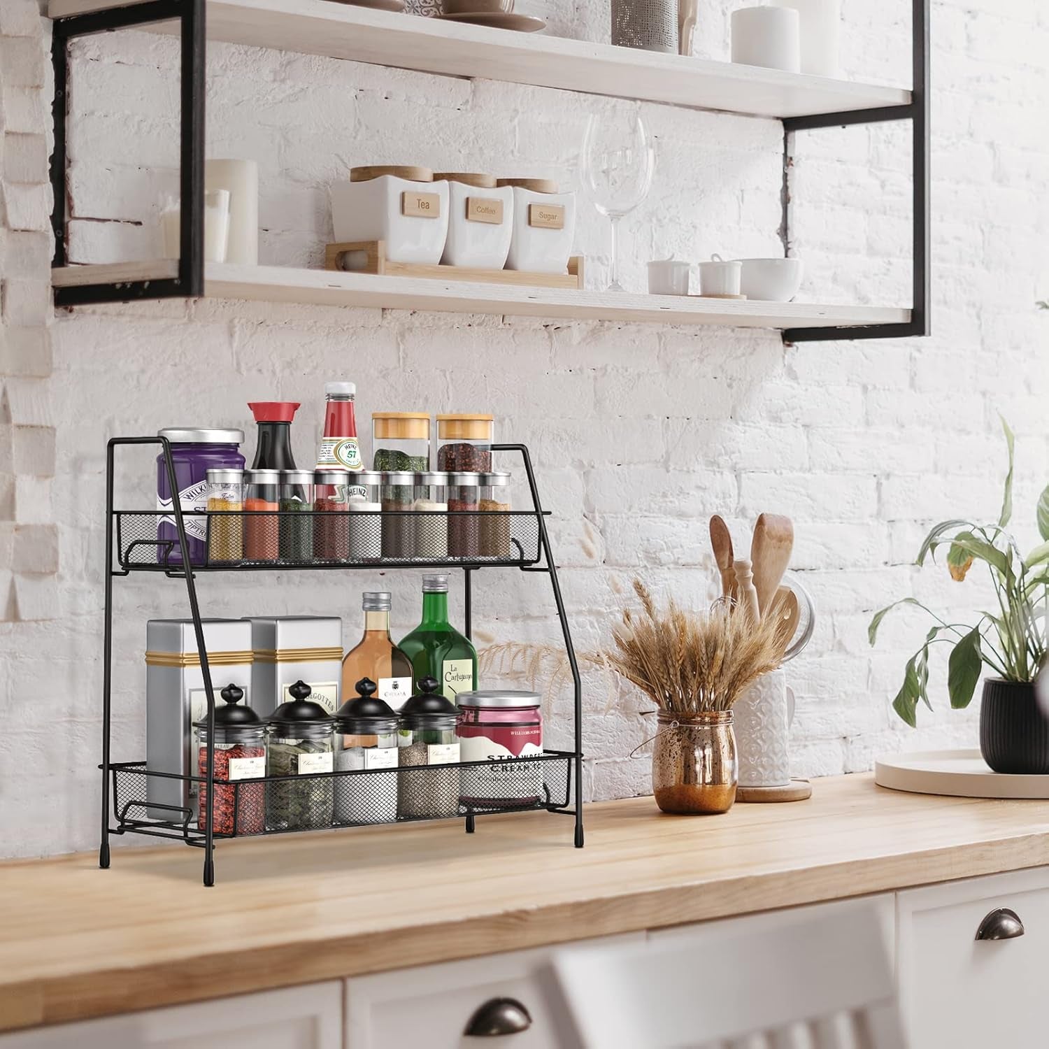 Spice Rack Organizer for Cabinet, Bathroom Organizer Countertop, Bathroom Counter Organizer, Kitchen Countertop Organizer, Bathroom Vanity Organizer