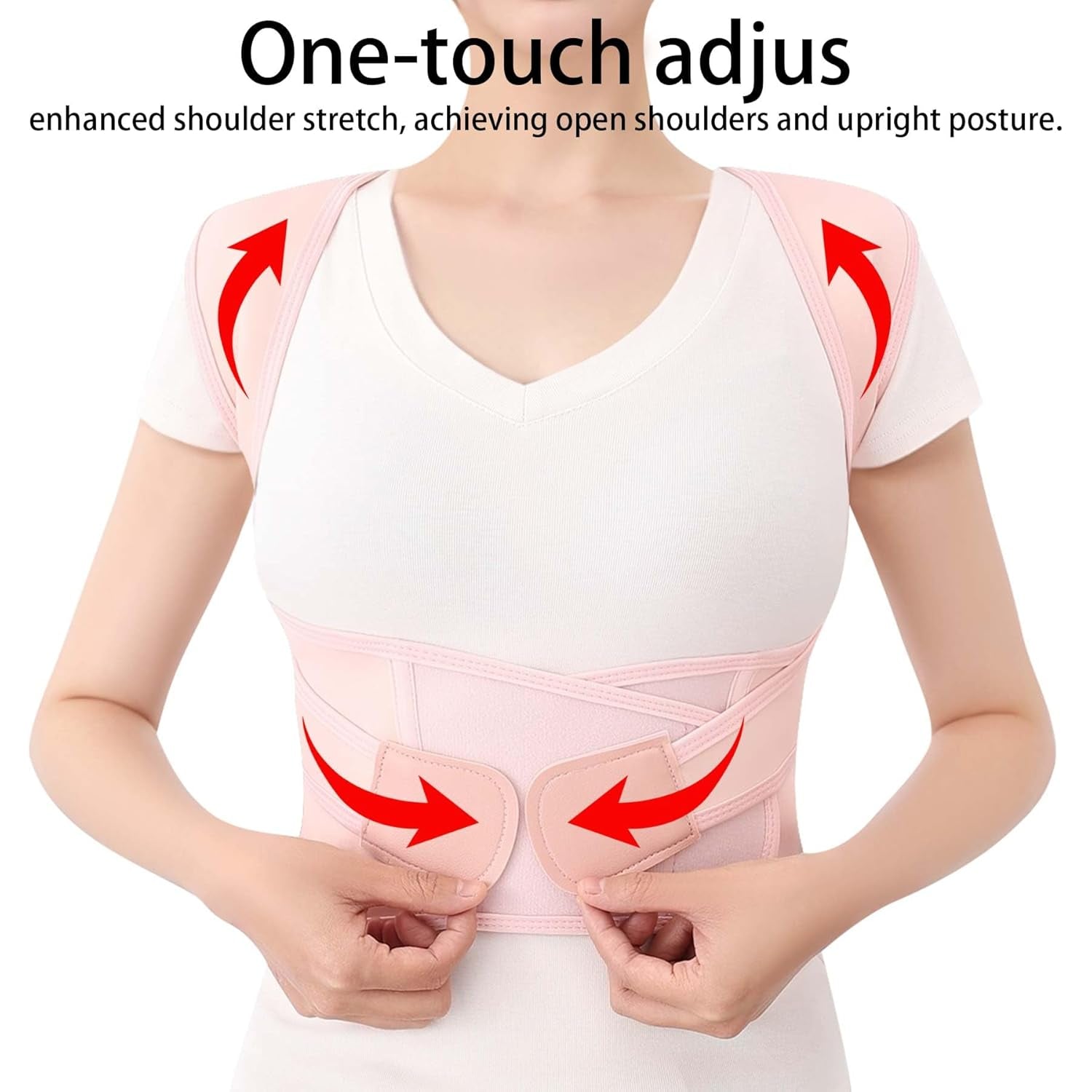 Back Brace Posture Corrector for Women and Men Full Support for Posture Correction & Scoliosis Hunchback Corrector De Postura Para Hombre Y Mujer Upper Thoracic Back Straightener Pink, Medium