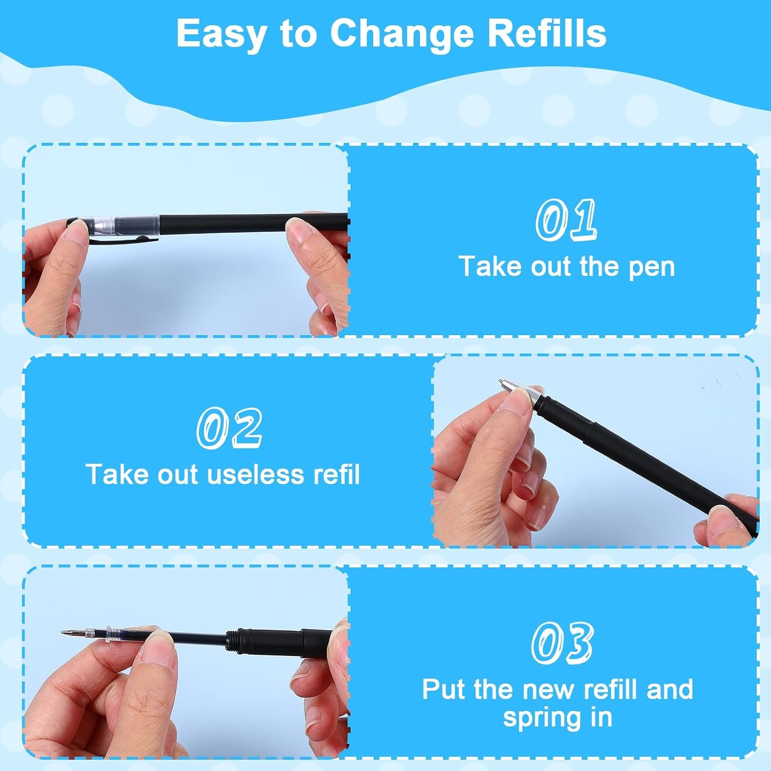 Magic Pens & Refills for Kids 48 PCS Grooved Book Magic Pens for Children'S Copybooks Reusable Grooved Handwriting Practice Kids Book Disappearing Ink Pen for Tracing Books Writing Train