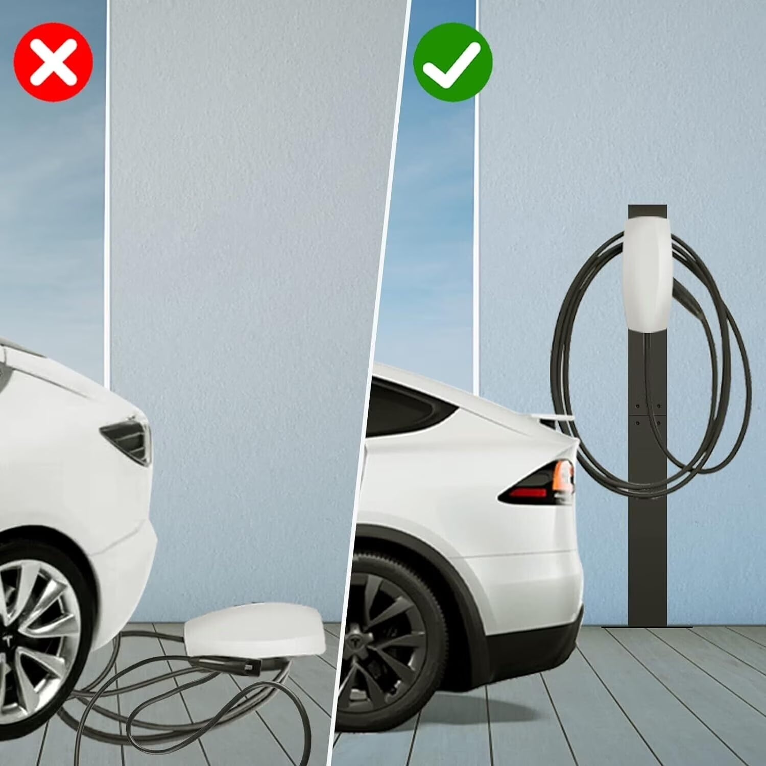 Pedestal Mounted EV Charging Station EV Charger Stand for Tesla Charging Station