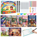 Motor Magic Happy Writer System - Magic Grooved Handwriting Practice for Kids Ages 3-8, 8 Book Reusable Workbooks, 3D Calligraphy Writing Set with Disappearing Ink, Little Explorer Preschool Learning