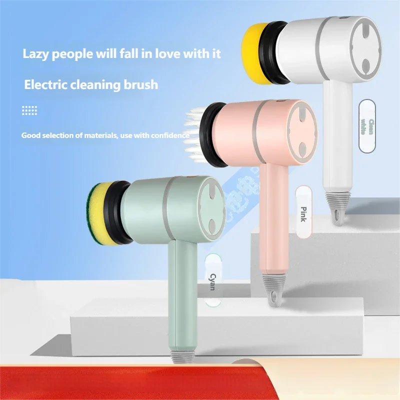 2025 Multi Functional Wireles Electric Cleaning Brush Household Toilet Cleaning Tool Handheld Kitchen Cleaning Brush