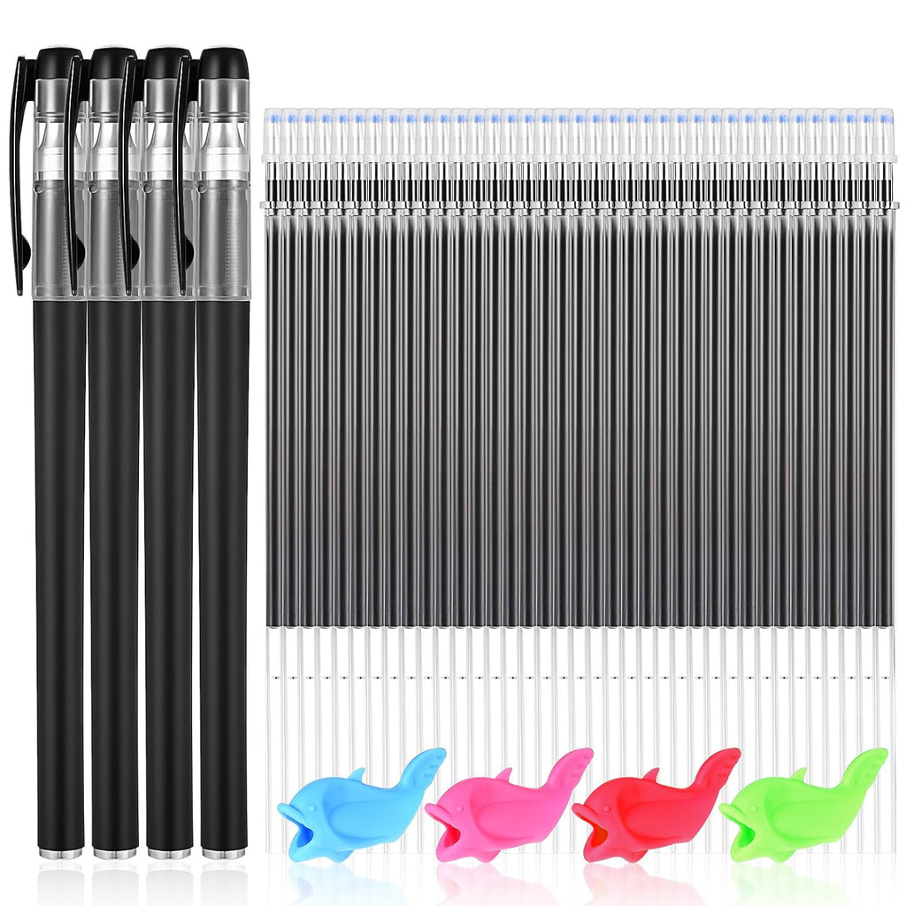 Magic Pens & Refills for Kids 48 PCS Grooved Book Magic Pens for Children'S Copybooks Reusable Grooved Handwriting Practice Kids Book Disappearing Ink Pen for Tracing Books Writing Train