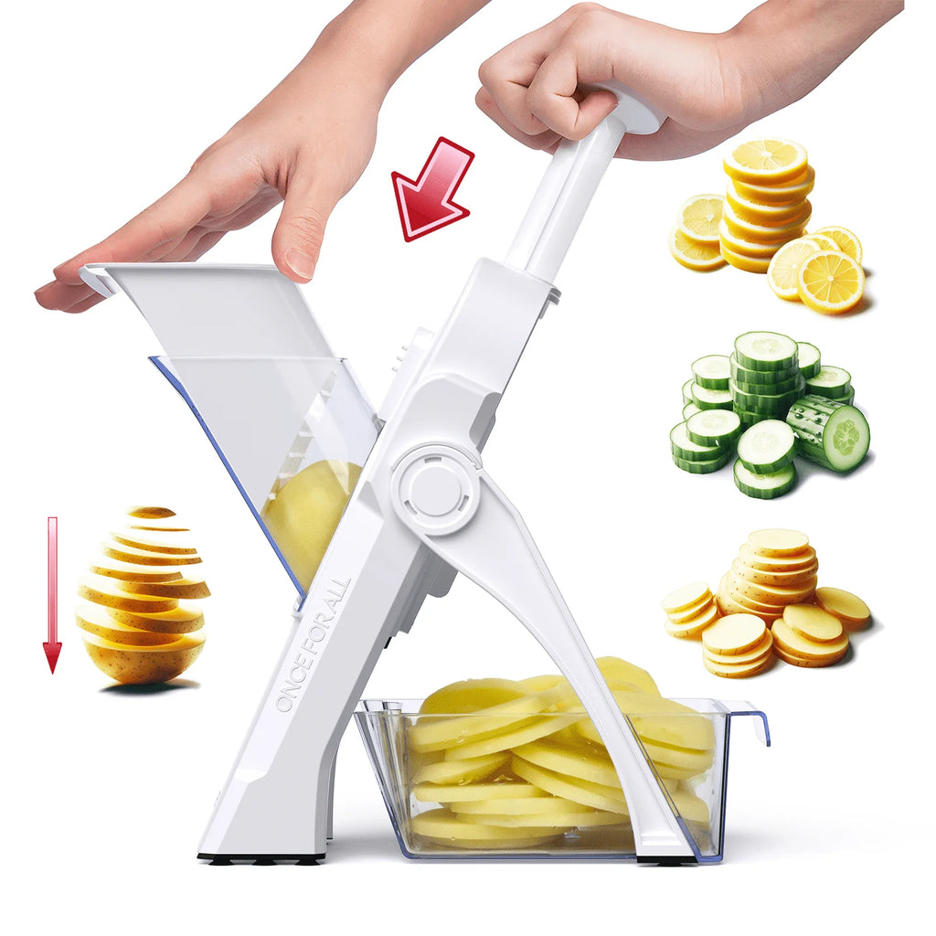 Potato Mandolin Hand Held Slicer Adjustable Thickness Stainless Steel Kitchen