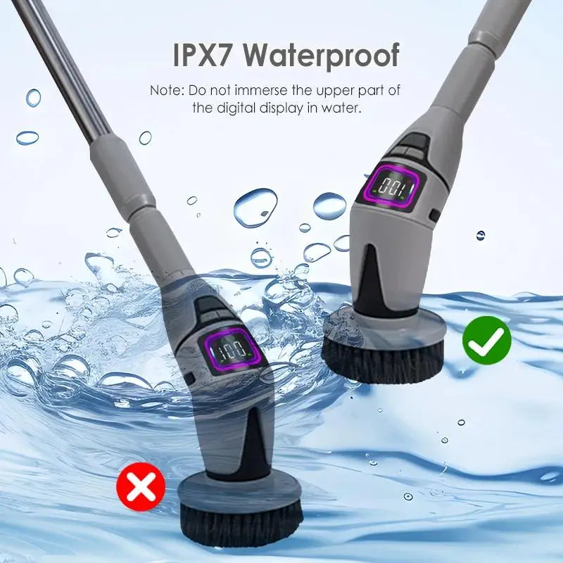 10-In-1 Electric Cleaning Brush Household Cleaning Brush Multifunctional Bathroom Cleaning Toilet Cleaning with LED Screen