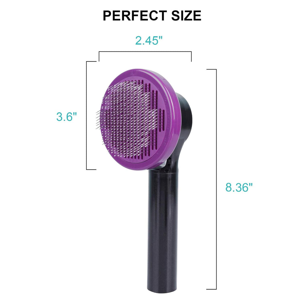 Dog Brush, Self Cleaning Slicker Brush for Cats and Dogs, Gently Removes Loose Undercoat, Mats Tangled Hairs Dog Grooming Kit